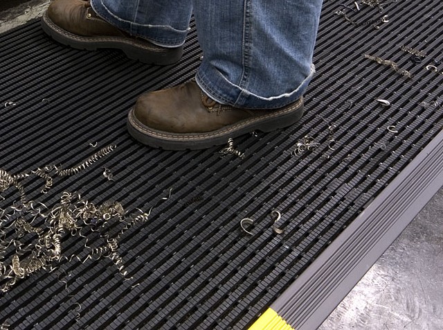 Tappeto industriale grigliato